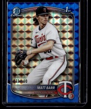 2025 Bowman Draft #BDC-154 Matt Barr Chrome Blue Geometric /150