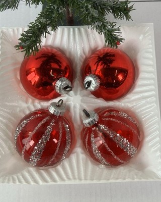 2189/25 1 Box (4pcs) Christmas Tree Decorations Xmas Ornaments Baubles