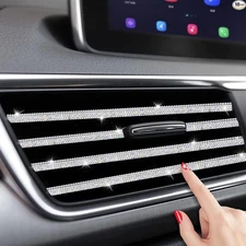 Car Vent Outlet Trim - 10Pcs Rhinestone Car Air Conditioner Vent-Multicolor