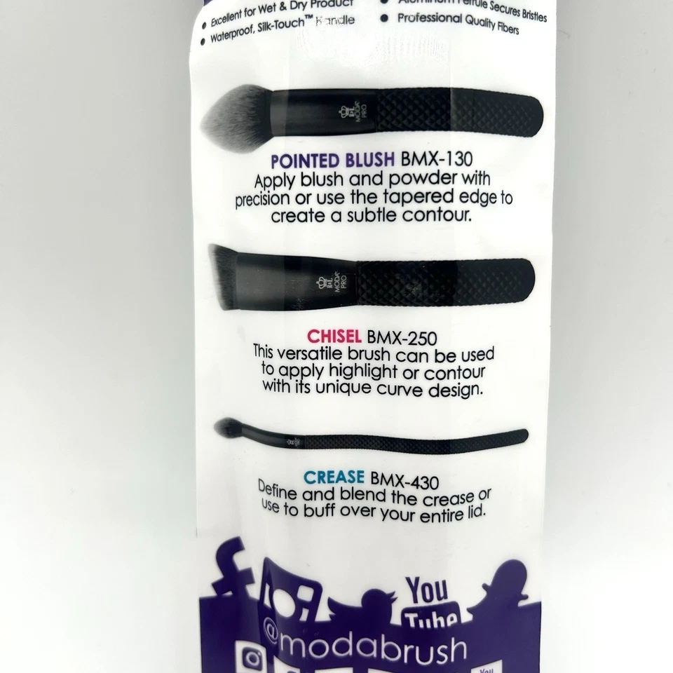 Moda Pro Brushes 3 PC Deluxe Eye Kit - Image 3 of 3