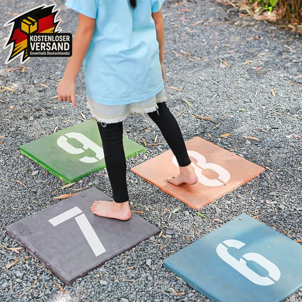 30cm Zahlen Schablonen Kunststoff wiederverwendbar 0-9 Hausnummern Parkplätze Ga - Bild 4 von 4