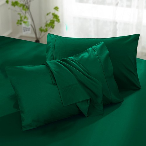 Confezione 4 Federe Microfibra Ultra Morbide Copricuscino King Queen Biancheria da Letto - Foto 101 di 169
