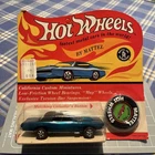 Vintage Hot Wheels Redline Custom T-Bird Aqua Blue w/ Button - UNPUNCHED BLISTER