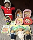 Vintage Cabbage Patch Kids Dolls lot. Pin-ups, board game, book, card game,clone