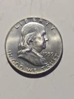 1959 D uncirculated Franklin Half Dollar