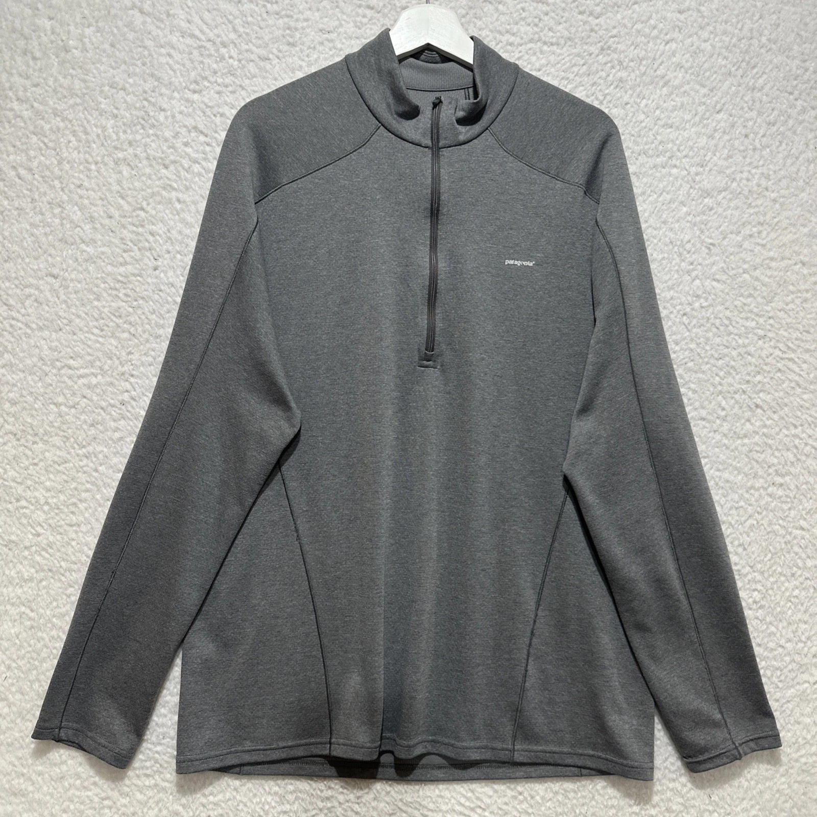Patagonia Capilene 3 Midweight Half Zip Pullover Mens Large Gray Base Layer