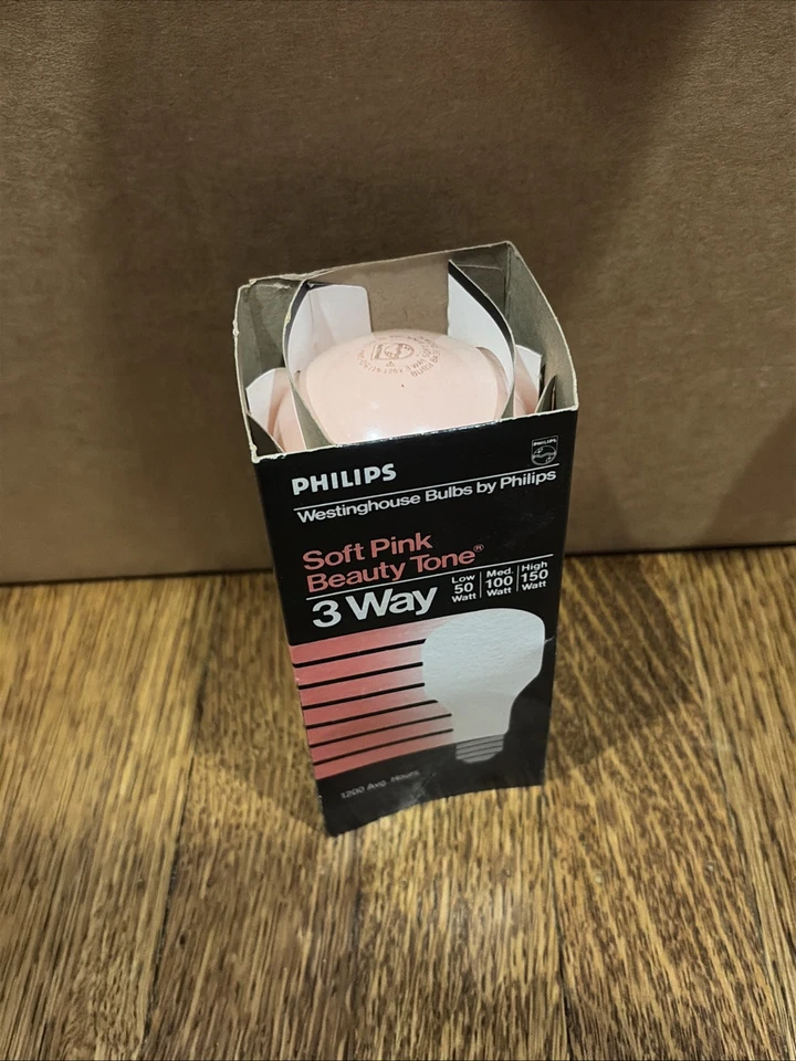 GE SOFT PINK rose 3 way Light Bulb (1) 20329 Discontinued 50w 100w 150w - Image 3 of 3