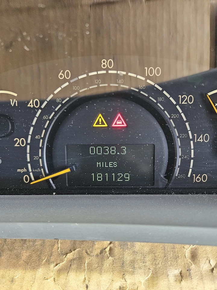 00-06 Mercedes W220 CL500 S500 instrumento medidor de velocidade cluster 181K testado - Imagem 2 de 4