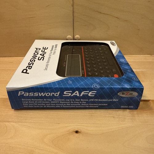 Password Keeper Safe Vault Model 595 Czarna podświetlana klawiatura LCD ~ Nowa w pudełku - Zdjęcie 3 z 6