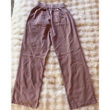 Varley Womens Dusty Rose Mauve High Rise Wide Leg Pull On Pants XS