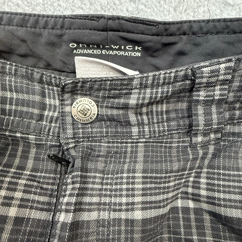 Pantalones Cortos Columbia Para Hombre Cool Creek Elastizados a Cuadros Cortos Gris Negro Omni-Mecha Talla 30 Foto 4 de 4