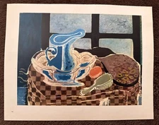 George Braque,La Cuvette Bleue, Vintage Offset  Lithograph 1945,Plate-signed