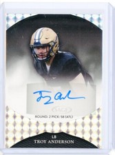 2022 Sage Aspire TROY ANDERSEN Silver AUTO Autograph RC Rookie ANDERSON Falcons