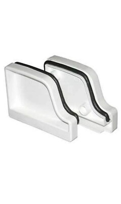 Amerimax M0611 End Cap 5K-Style ~ 1 Pair ~ Viny White