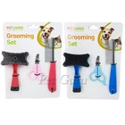 Pet Grooming set Self Cleaning Brush, Rake Comb and Nail Clipper