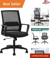 Comfortable Adjustable Swivel Office Chair with Armrests - 250 lbs Capacity