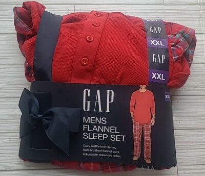 GAP Men's Long Sleeve Thermal Shirt and Flannel Pant Piece