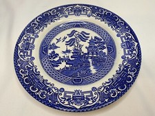 Vintage Staffordshire Ironstone Old Willow Dinner Plate Side Bowl Saucer Cup - P