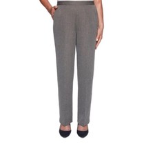 Alfred Dunner Womens 18W Heather Grey Herringbone Pants NWT AV88