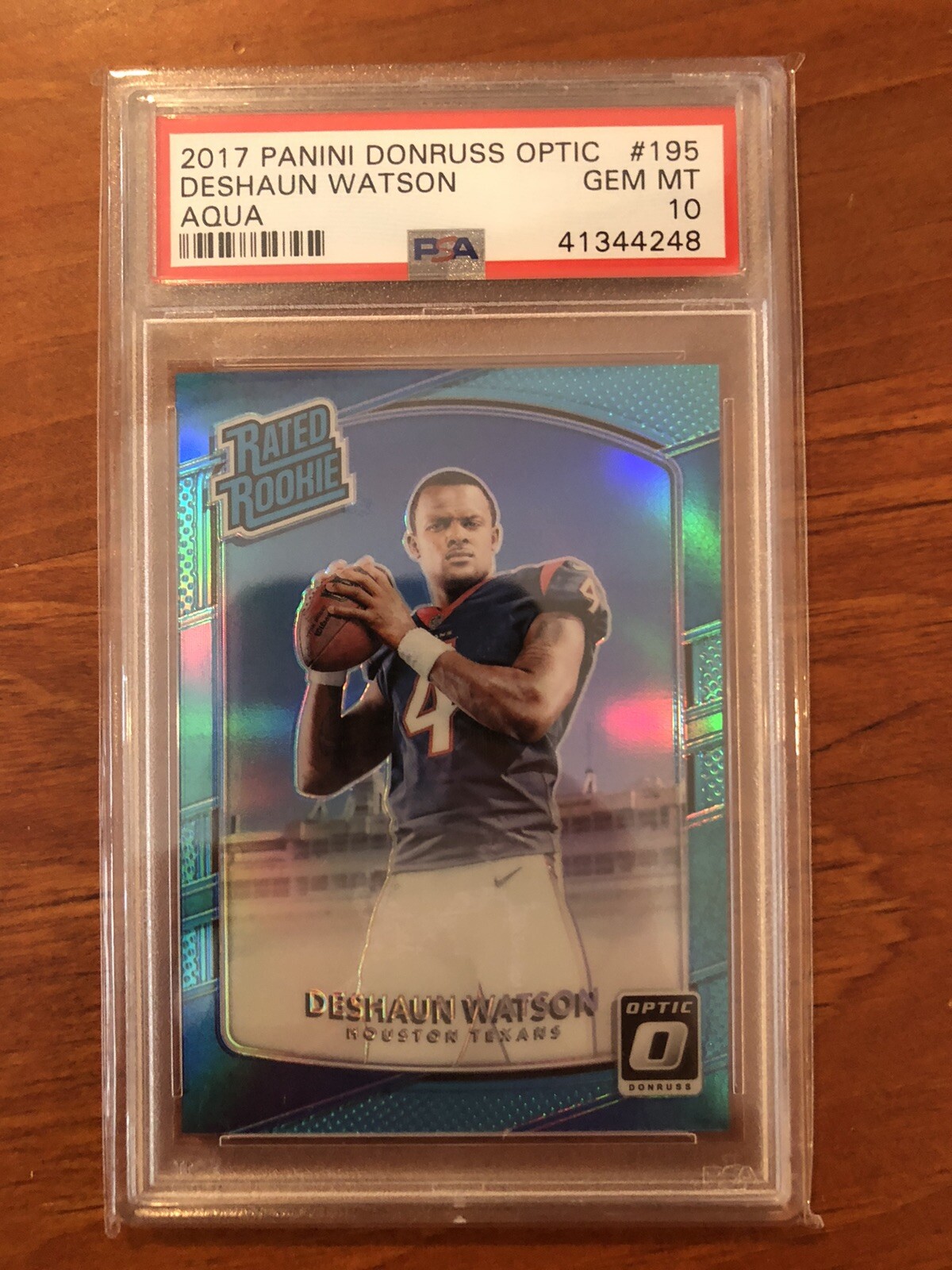 Deshaun Watson 2017 Donruss Optic RC #195 Aqua /299 PSA 10 GEM MINT *POP 21*