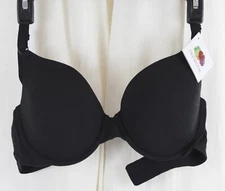 Fruit of the Loom Women's Smooth Cotton T-Shirt Bra Black Size 34D