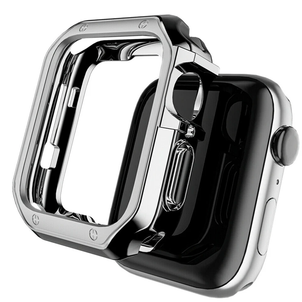 Correa de acero inoxidable iWatch con estuche para Apple Watch Series 7 6 5 4 3 SE Foto 4 de 4