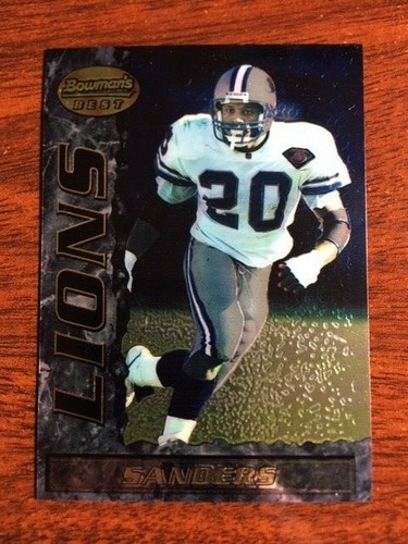 1995 Bowman's Best Barry Sanders [Black] #10 card