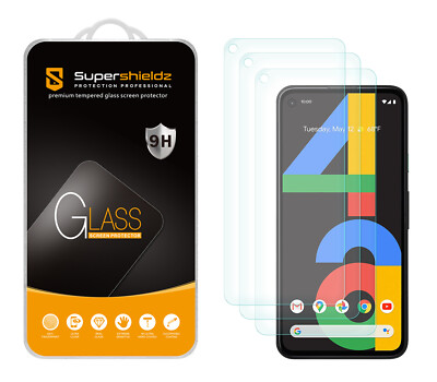 [3-Pack] Supershieldz Tempered Glass Screen Protector for Google Pixel 4a