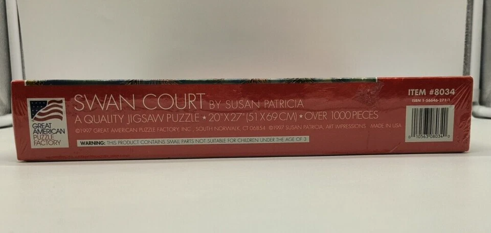 Rompecabezas Swan Court 1000 piezas Gran Puzzle Americano Fábrica Susan Patricia Foto 4 de 4