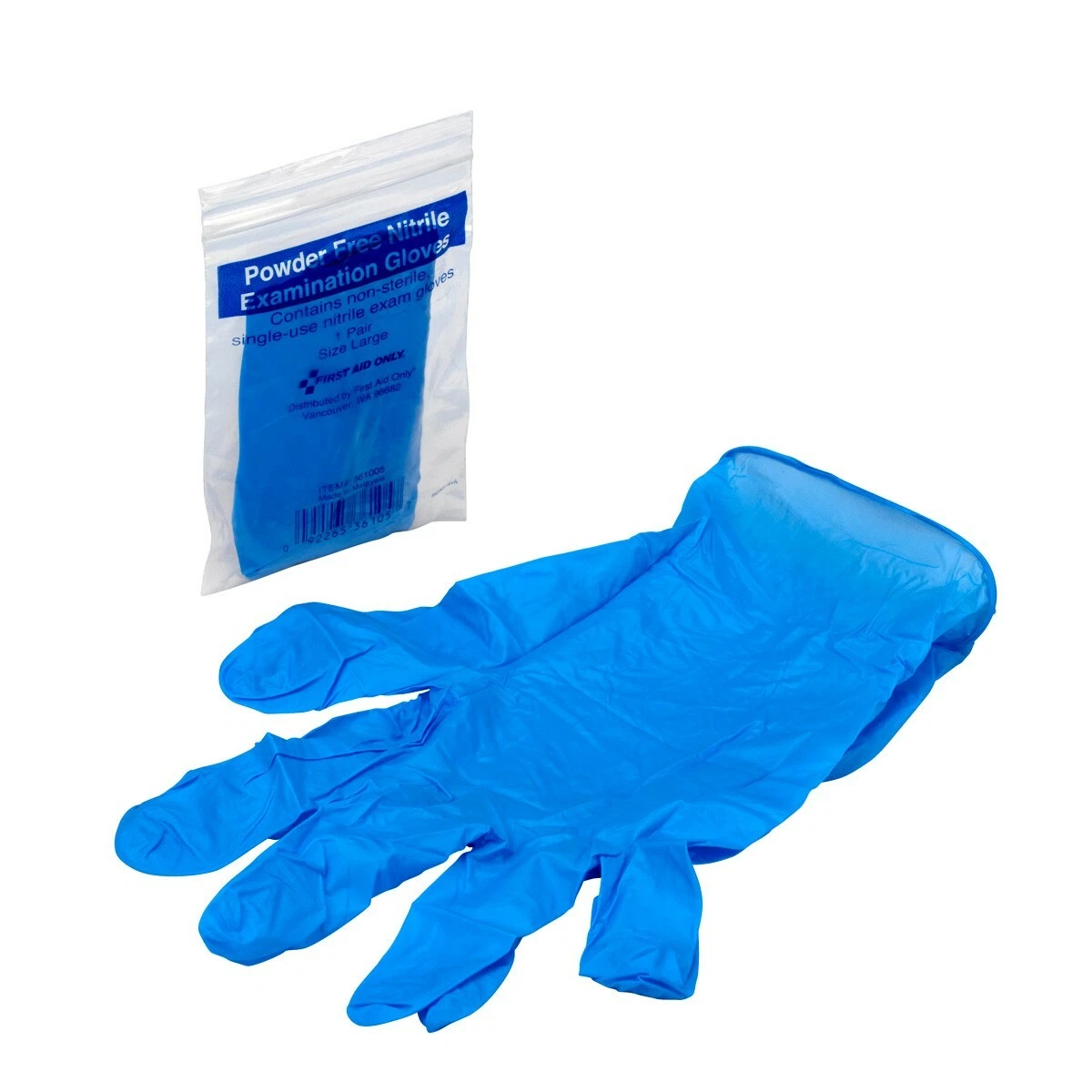 Powder Free Nitrile Examination Gloves Large Blue 361005 2