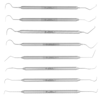 OSUNG Dental Explorers Instruments Set Metal Handle Kit K2018-14  pcs 8