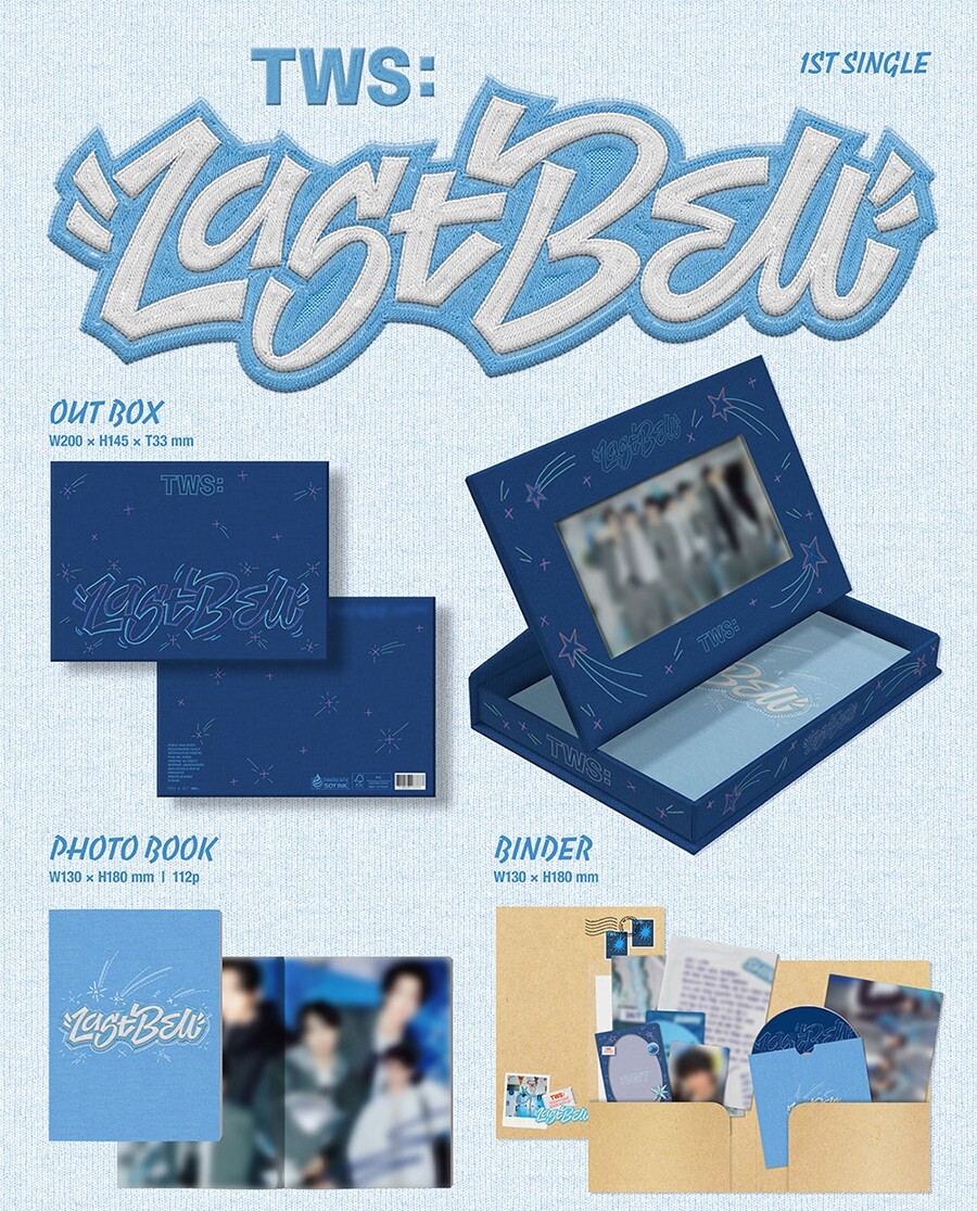 TWS [LAST BELL] 1st Single Album CD+Photo Book+Binder+3 Card+