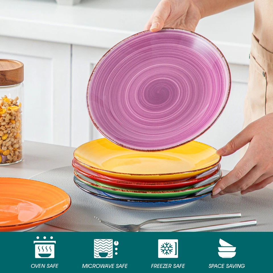 vancasso 6 teilig Speiseteller Kuchenteller Dessertteller Teller Set Keramik - Bild 4 von 4