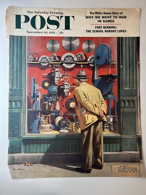 Vintage 1951 Saturday Evening Post COVERS ONLY - You Choose