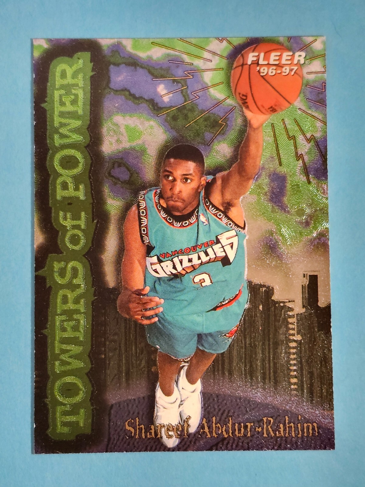 1996-97 Fleer Towers Of Power Shareef Abdur-Rahim Vancouver Grizzlies #1 🏀