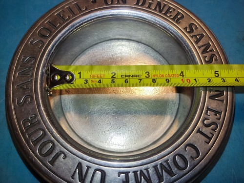 French Wine Bottle Holder Tray Un Diner Sans Vin Est Comme Un Jour Sans Soleil - Picture 8 of 9