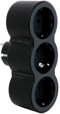 Mehrfachstecker Adapter Zertifiziert Legrand Schwarz CE Multistecker Typ F 2P+E