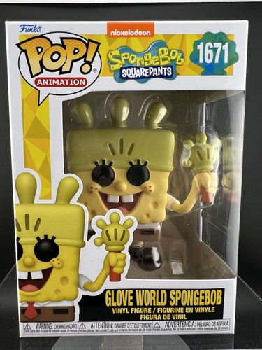 Funko Pop! Glove World Bob Esponja #1671 Vinilo - Bob Esponja Pantalones Cuadrados - Imagen 2 de 7