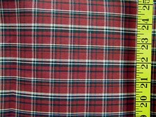 TIS THE SEASON HOMESPUN PLAID COTTON POLYESTER BLEND FABRIC BY THE 1/2 YARD