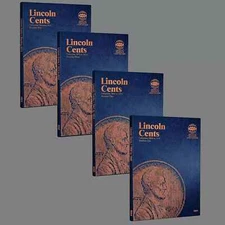 Set of 4 - Whitman Lincoln Cent Coin Folders Number 1-4 1909-2025 Album Book
