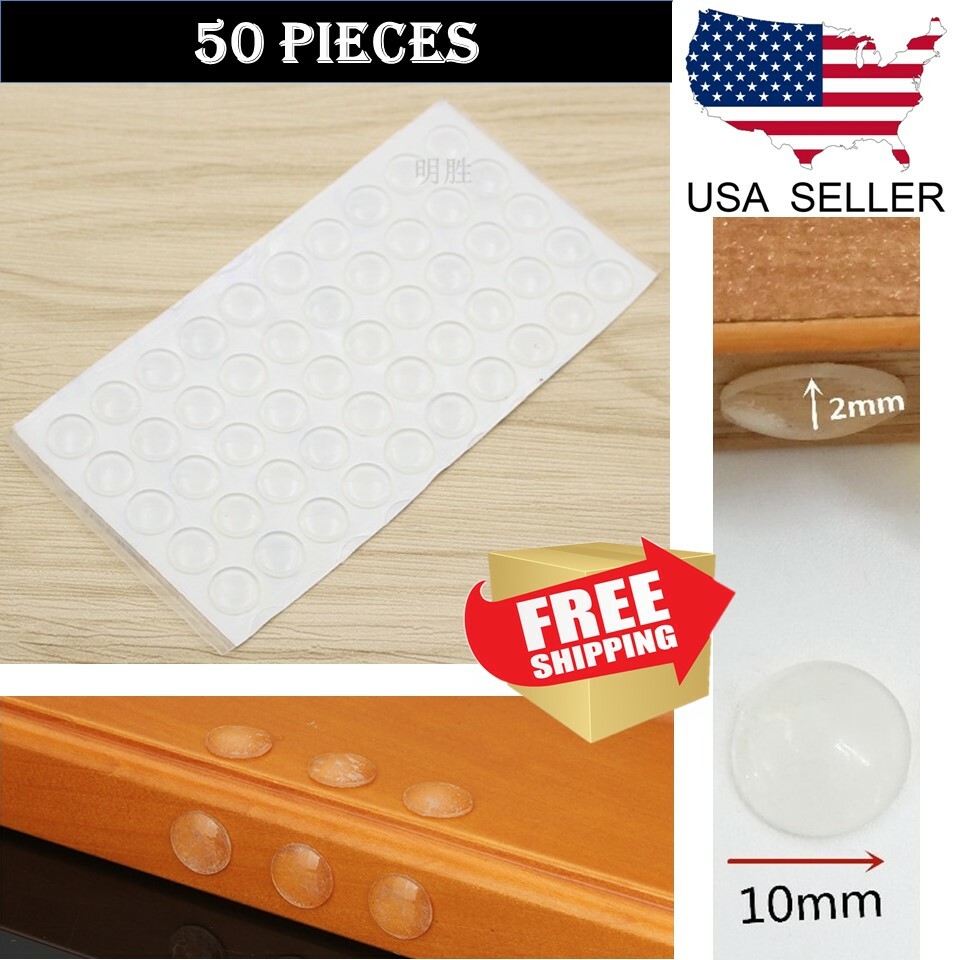 50 pcs Doors Bumpers pad damper Kitchen Hinges Dot Hole Cover
