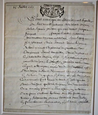 Rare Antique 1717 French Vellum Parchment Handwritten Manuscript Legal Document