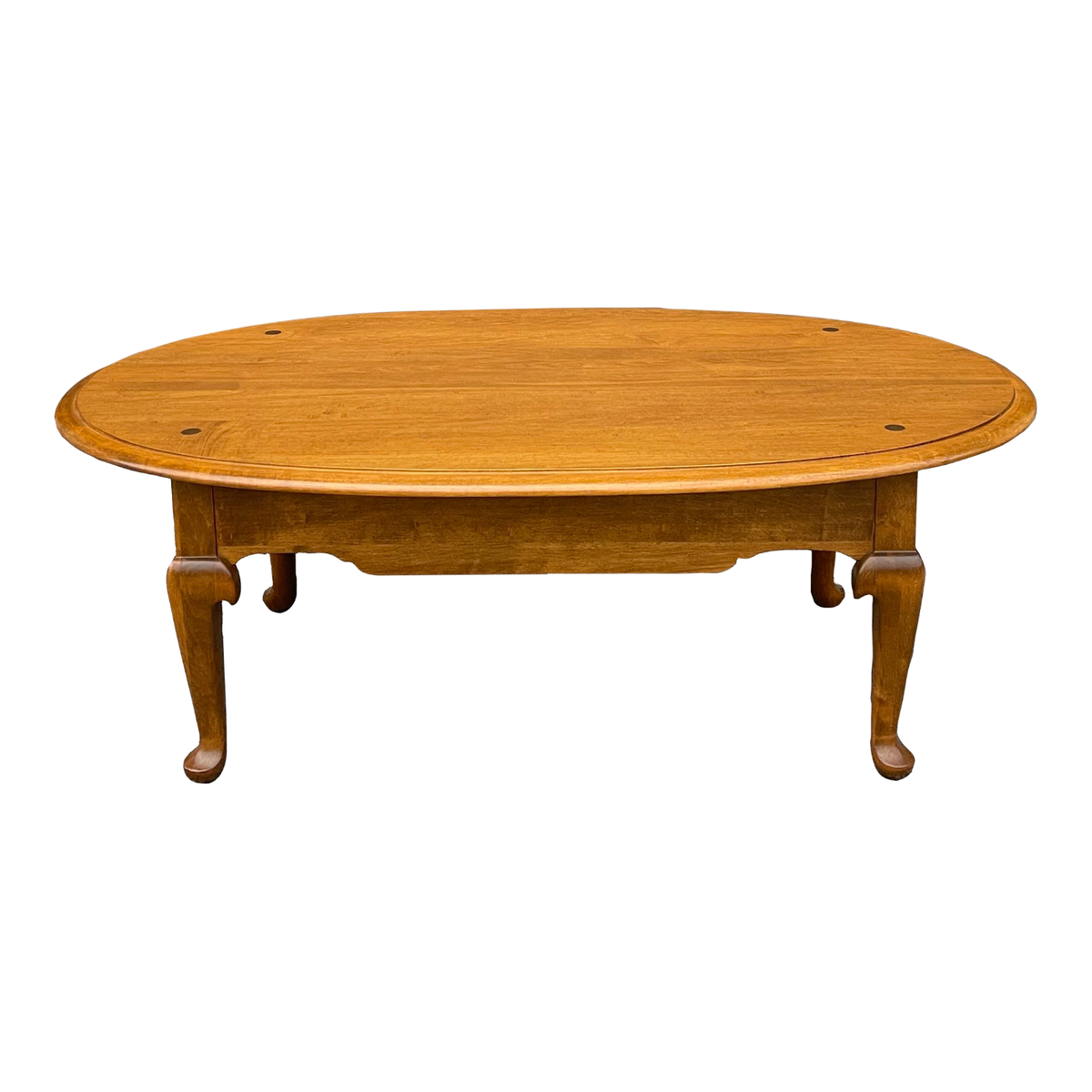 1980s Ethan Allen Heirloom Nutmeg Maple Traditional Queen Anne