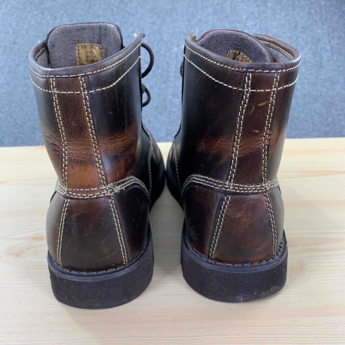 Brooks Brothers Combat Boots Men 9M Brown Leather Hiking 346 