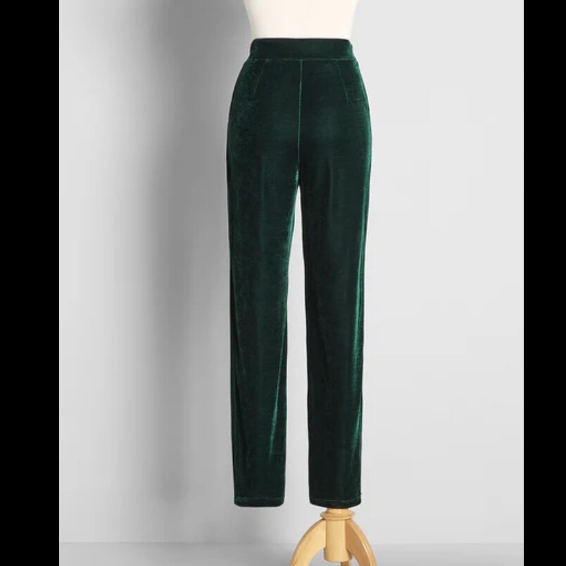 Pantaloni skinny nuovi con etichette modcloth Keen per velluto verde 2X 3X
