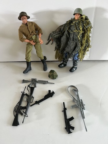 Vintage G.I. Joe Green Footlocker Box W Rope Handles 1996 +Accesories 2 Figurin - Picture 6 of 14
