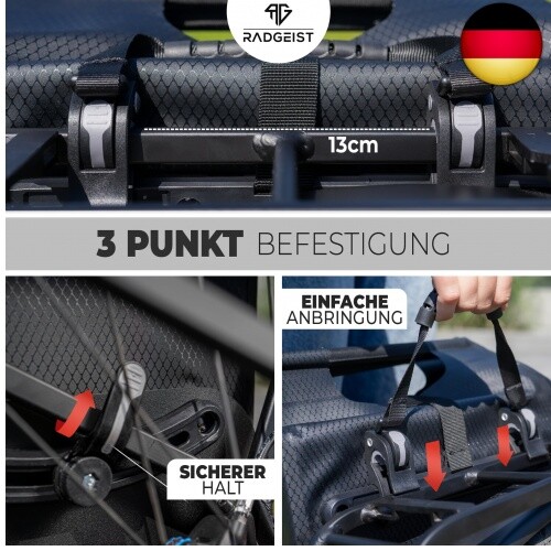 RADGEIST Fahrradtasche für Gepäckträger I Gepäckträgertasche Shopper I Fahrrad E - Bild 5 von 7