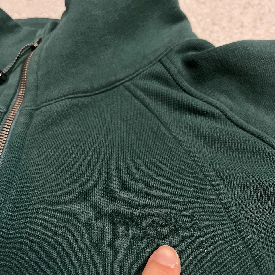 Толстовка женская Lululemon большая зеленая с аквалангом увеличенная воронка вырез на молнии - Изображение 3 из 4