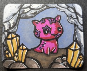 ACEO Original Art Card, Alcohol Markers & Ink- "Star Light #1" by FlyOverArt