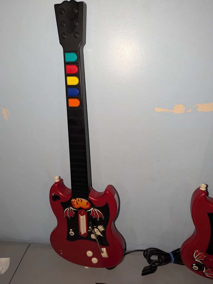 Комплект Guitar Hero 1, 2 и 3 Guitar Hero PS2 — 2 гитары, 3 игры — протестирован  - Изображение 3 из 4